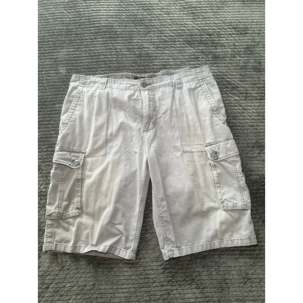 Vintage OP Ocean Pacific Shorts Men 38 Gray Baggy Cargo Pockets Canvas